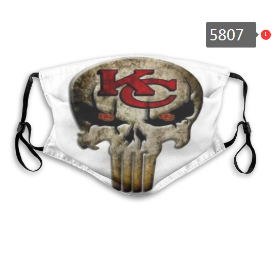 2020 NFL Kansas City Chiefs #6 Dust mask with filter->nfl dust mask->Sports Accessory